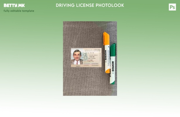 модерен стил Чиле licencia de conductor photolook ПРЕДЕН шаблон